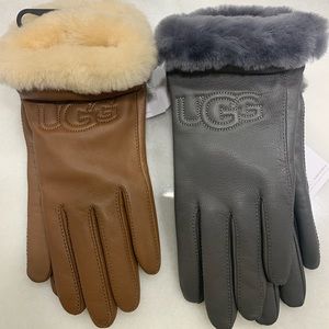 WOMENS LEATHER UGG GLOVES